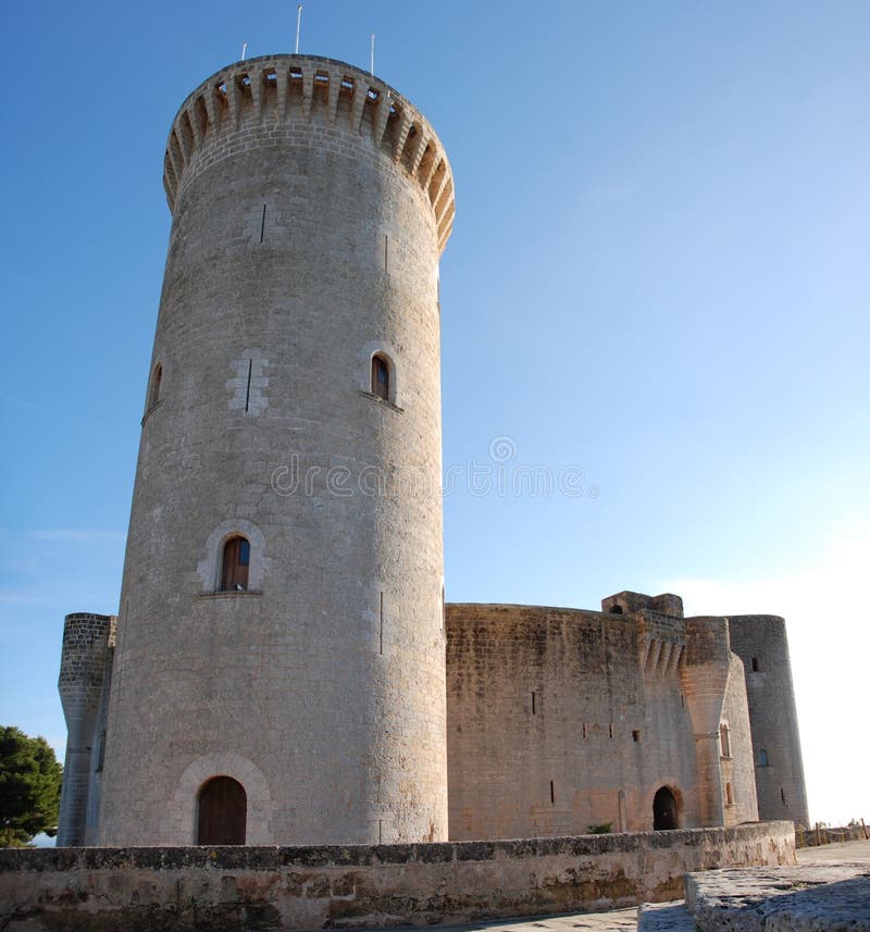 De Toren van het Kasteel van Bellver (Majorca)
