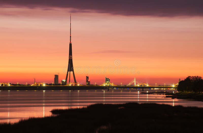 De Toren van TV van Riga royalty-vrije stock afbeelding De Toren van TV van Riga royalty-vrije stock afbeelding