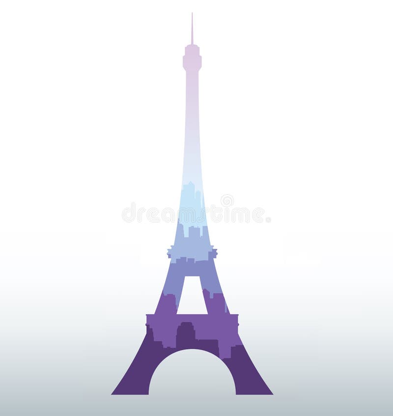 De Toren Zwart Silhouet van Eiffel vector illustratie De Toren Zwart Silhouet van Eiffel vector illustratie