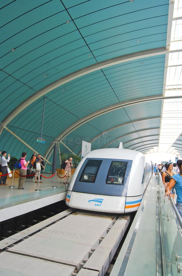 Maglevtrein Shanghai, China royalty-vrije stock afbeelding