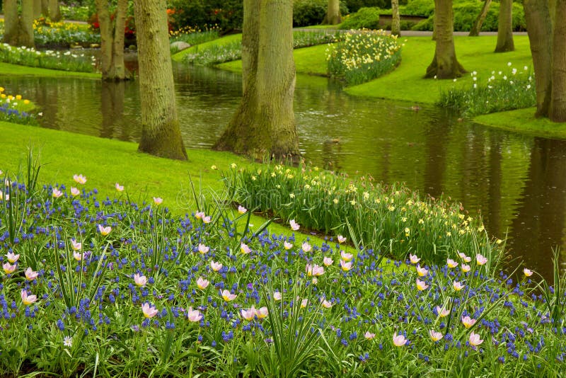 De tuin Keukenhof, Nederland van de lente royalty-vrije stock afbeeldingen De tuin Keukenhof, Nederland van de lente royalty-vrije stock afbeeldingen
