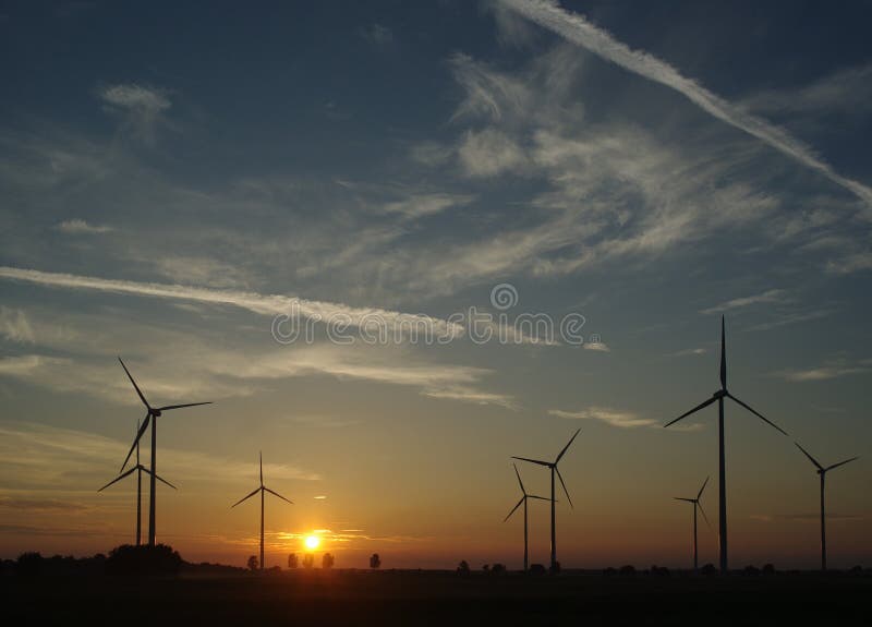 Windturbine royalty-vrije stock afbeeldingen