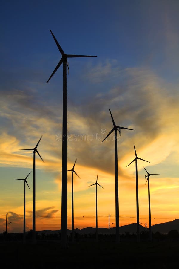 Windturbine in Thailand stock foto