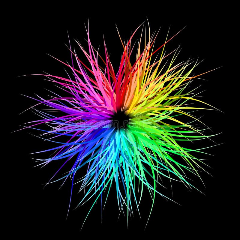 Graphic illustration of Rainbow Burst. Graphic illustration of Rainbow Burst