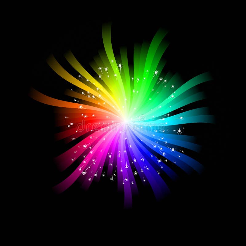 Vector illustration of rainbow burst. Vector illustration of rainbow burst