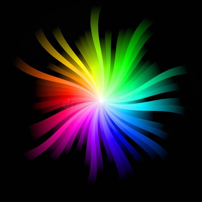 Vector illustration of rainbow burst. Vector illustration of rainbow burst