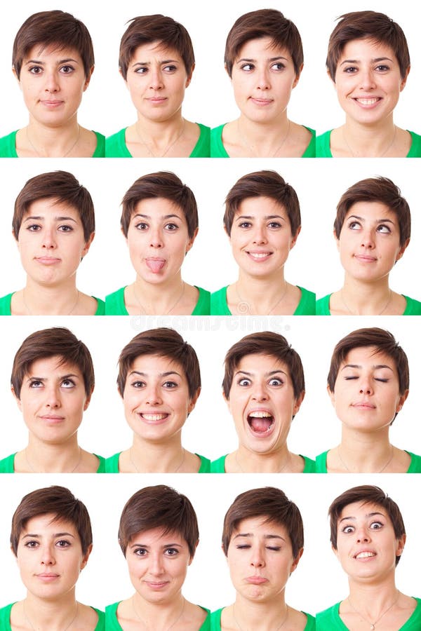 Woman Portrait, Collection of Expressions. Woman Portrait, Collection of Expressions