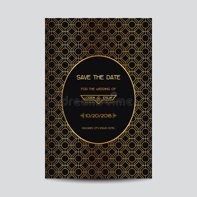 De uitnodigingskaart van het huwelijk vector illustratie