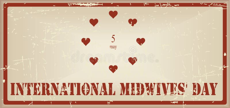 De uitstekende Dag van banner Internationale Vroedvrouwen vector illustratie De uitstekende Dag van banner Internationale Vroedvrouwen vector illustratie