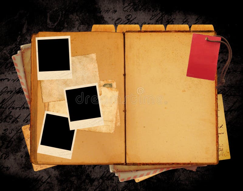 Vintage old book website layout. Vintage old book website layout