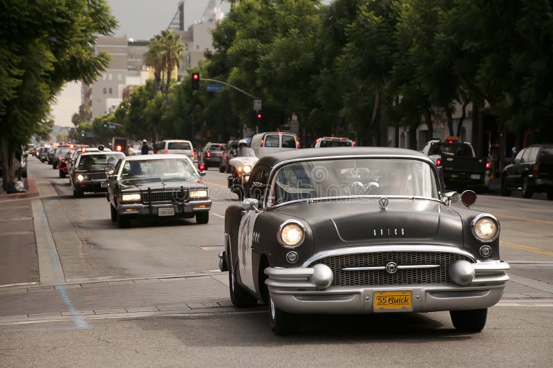 Vintage Police Car Parade in Hollywood on October 4, 2011 in Los Angeles, CA. Vintage Police Car Parade in Hollywood on October 4, 2011 in Los Angeles, CA.