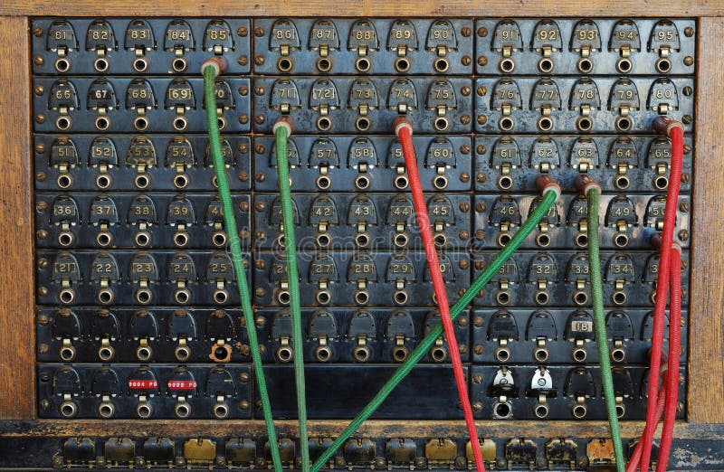 Vintage telefooncentrale stock afbeeldingen