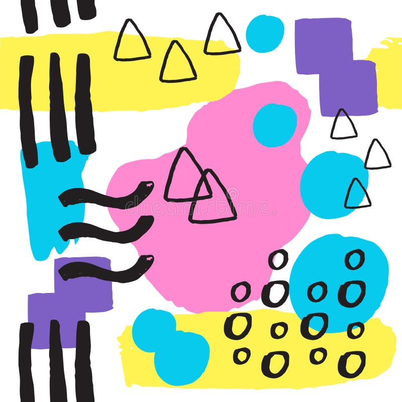 De universele naadloze het patroon eindeloze samenvatting van Memphis vult stijl en oppervlaktetexturen kleurrijk geometrisch orn royalty-vrije illustratie De universele naadloze het patroon eindeloze samenvatting van Memphis vult stijl en oppervlaktetexturen kleurrijk geometrisch orn royalty-vrije illustratie