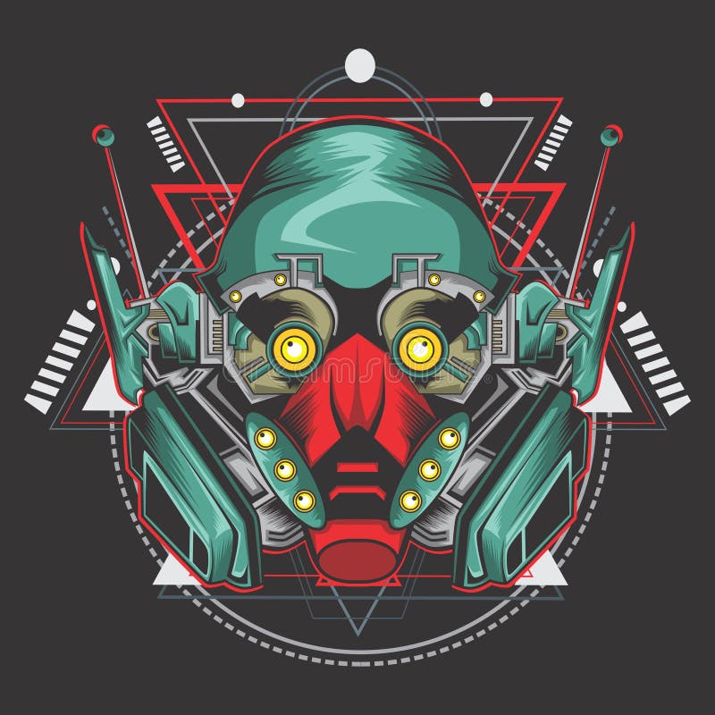 De vechter van de moordenaarsrobot royalty-vrije illustratie De vechter van de moordenaarsrobot royalty-vrije illustratie