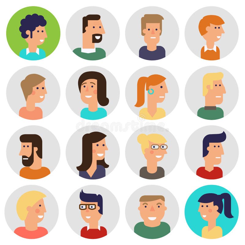De vector materiële inzameling van het beeldverhaalkarakter royalty-vrije illustratie De vector materiële inzameling van het beeldverhaalkarakter royalty-vrije illustratie