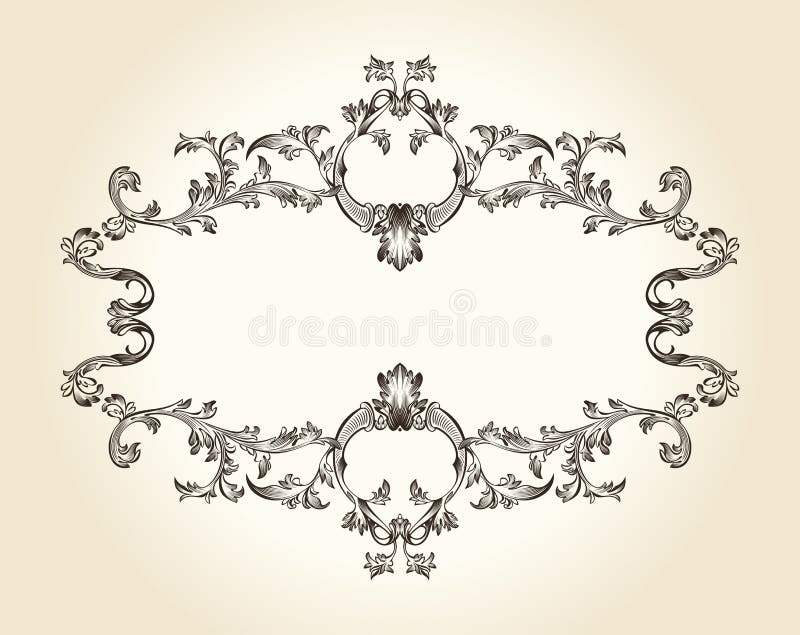 De vector uitstekende koninklijke oude frame tekst van het ornamentdecor vector illustratie De vector uitstekende koninklijke oude frame tekst van het ornamentdecor vector illustratie