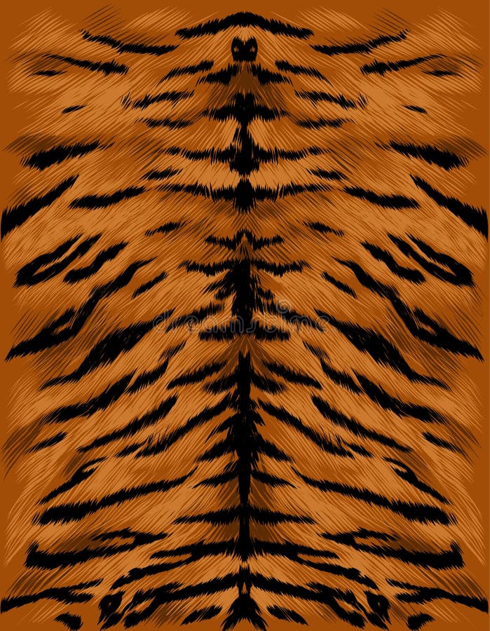 De vector van de de textuurschets van het tijgerbont
