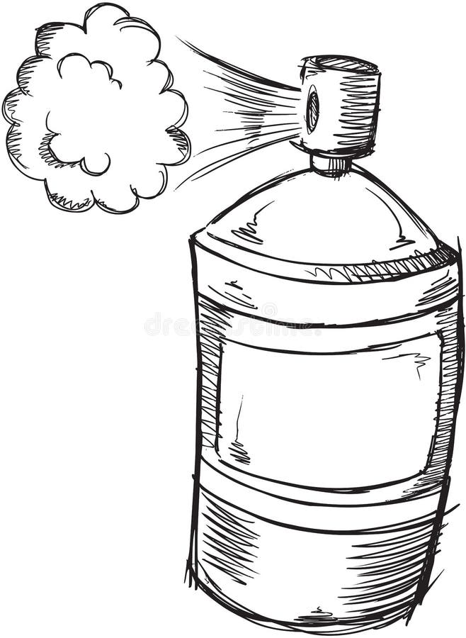 De Vector van de krabbelaërosol stock illustratie De Vector van de krabbelaërosol stock illustratie
