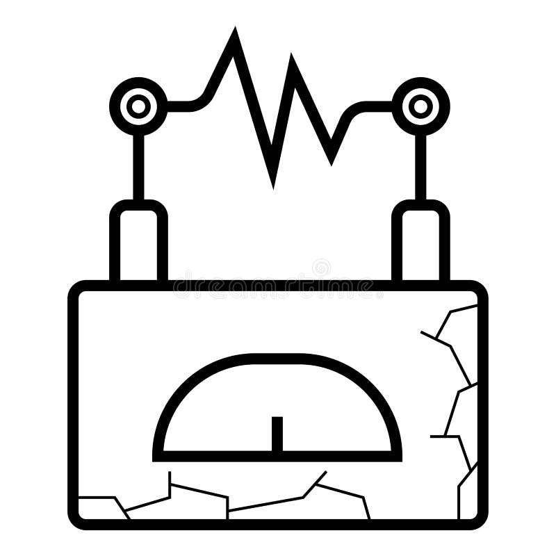 De vector van het Ampermeterpictogram stock illustratie De vector van het Ampermeterpictogram stock illustratie