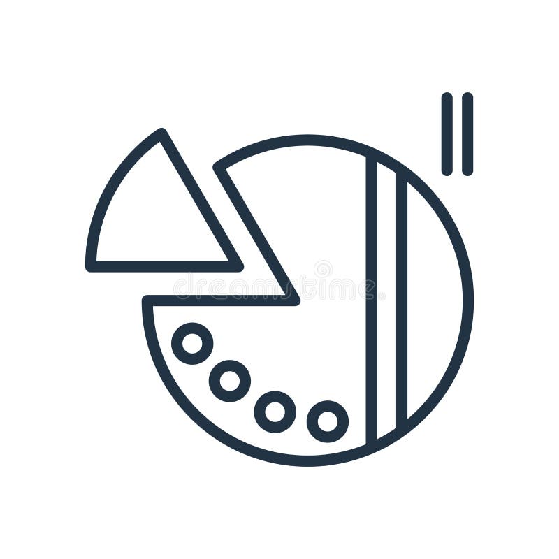 De vector van het cirkeldiagrampictogram op witte achtergrond wordt geïsoleerd, cirkeldiagramsi dat vector illustratie De vector van het cirkeldiagrampictogram op witte achtergrond wordt geïsoleerd, cirkeldiagramsi dat vector illustratie