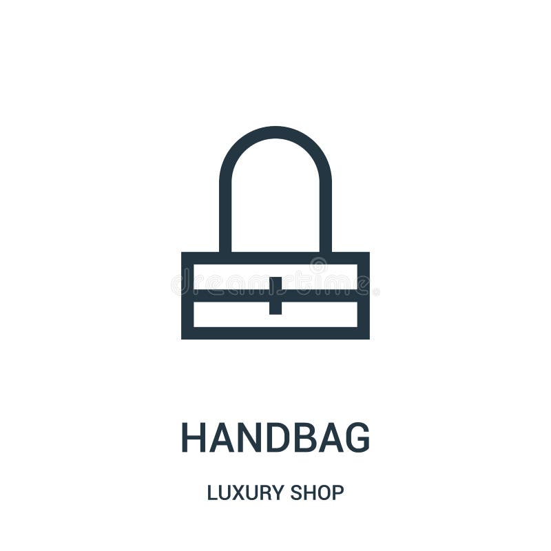 de vector van het handtaspictogram van de inzameling van de luxewinkel De dunne van het het overzichtspictogram van de lijnhandta royalty-vrije illustratie de vector van het handtaspictogram van de inzameling van de luxewinkel De dunne van het het overzichtspictogram van de lijnhandta royalty-vrije illustratie