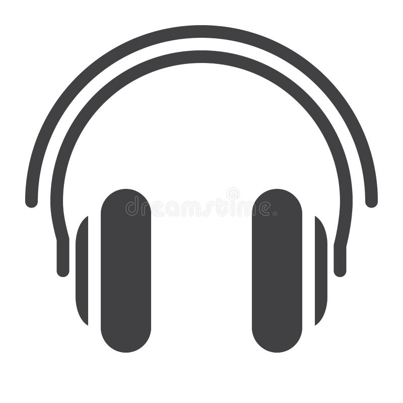 De vector van het hoofdtelefoonspictogram royalty-vrije illustratie De vector van het hoofdtelefoonspictogram royalty-vrije illustratie