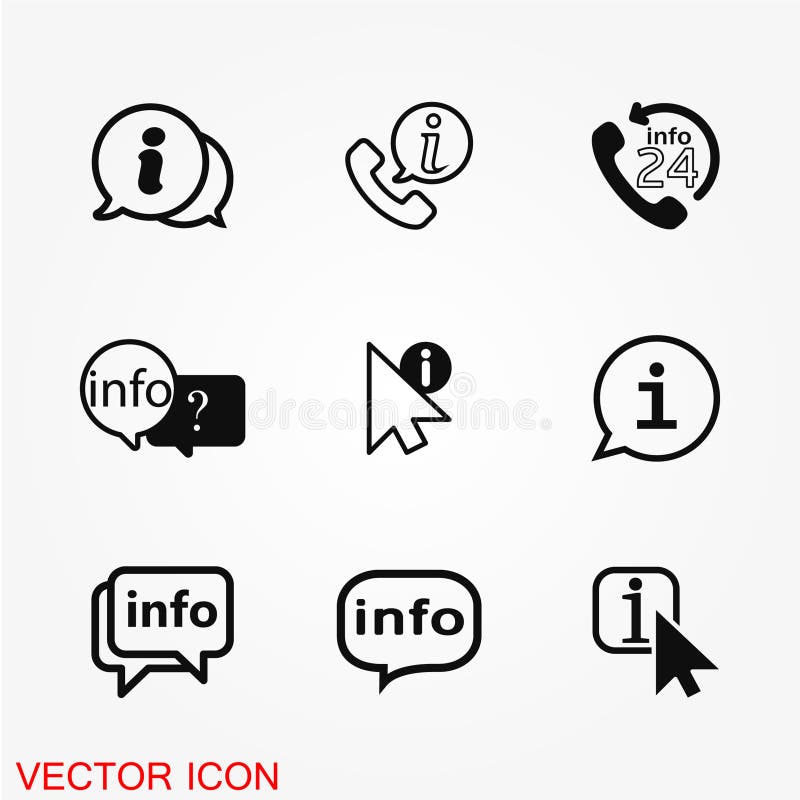 De vector van het informatiepictogram royalty-vrije illustratie De vector van het informatiepictogram royalty-vrije illustratie