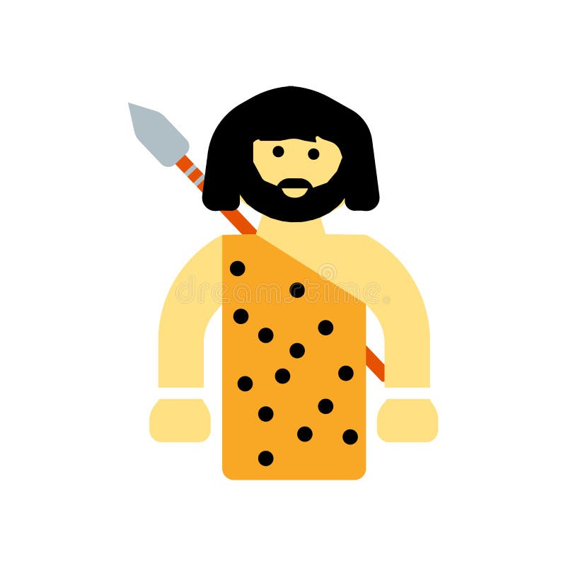 De vector van het mensenpictogram op witte achtergrond, Mensenteken, de historische symbolen dat van de steenleeftijd wordt geïso stock illustratie De vector van het mensenpictogram op witte achtergrond, Mensenteken, de historische symbolen dat van de steenleeftijd wordt geïso stock illustratie