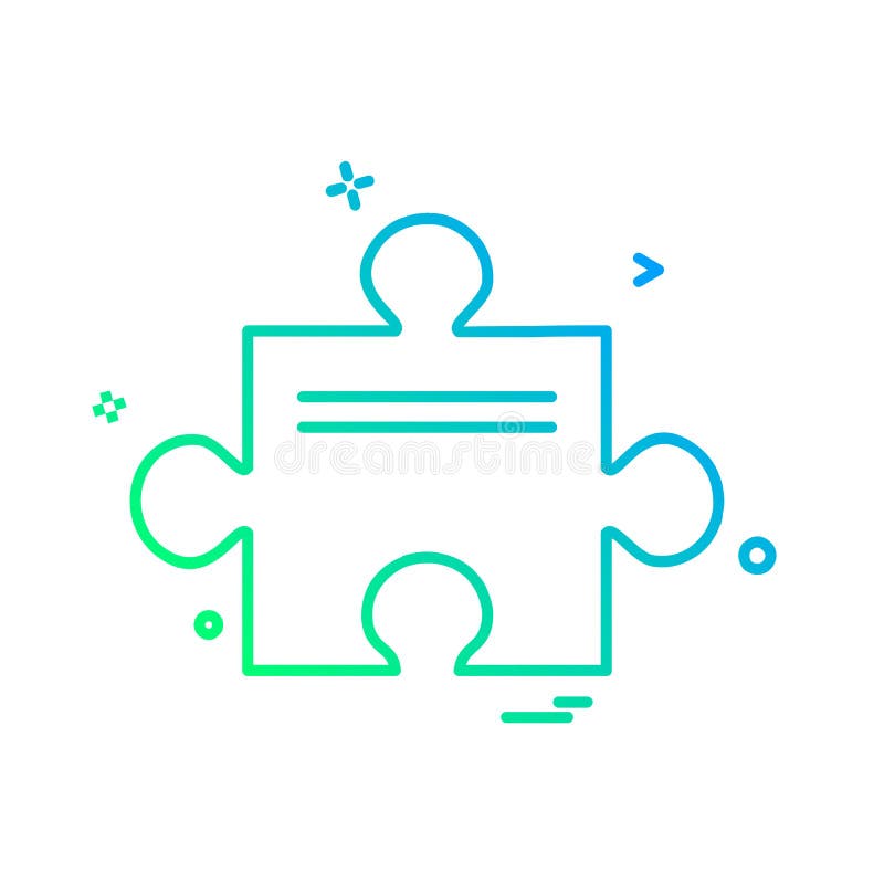 De vector van het het pictogramontwerp van het raadselstuk stock illustratie De vector van het het pictogramontwerp van het raadselstuk stock illustratie