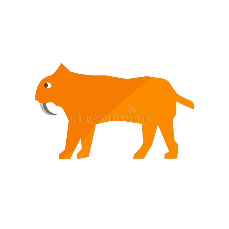 De vector van het Smilodonpictogram op witte achtergrond, Smilodon-teken, oude geschiedenissymbolen wordt geïsoleerd dat vector illustratie De vector van het Smilodonpictogram op witte achtergrond, Smilodon-teken, oude geschiedenissymbolen wordt geïsoleerd dat vector illustratie