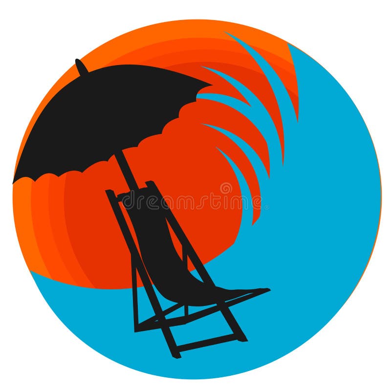 De vector van het strandembleem vector illustratie De vector van het strandembleem vector illustratie