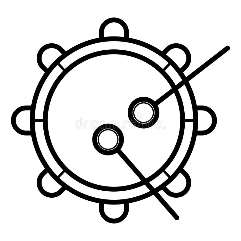De Vector van het tamboerijnpictogram royalty-vrije illustratie De Vector van het tamboerijnpictogram royalty-vrije illustratie