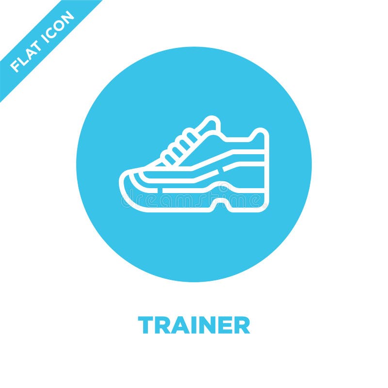 de vector van het trainerpictogram van gezonde het levensinzameling De dunne van het het overzichtspictogram van de lijntrainer v stock illustratie de vector van het trainerpictogram van gezonde het levensinzameling De dunne van het het overzichtspictogram van de lijntrainer v stock illustratie