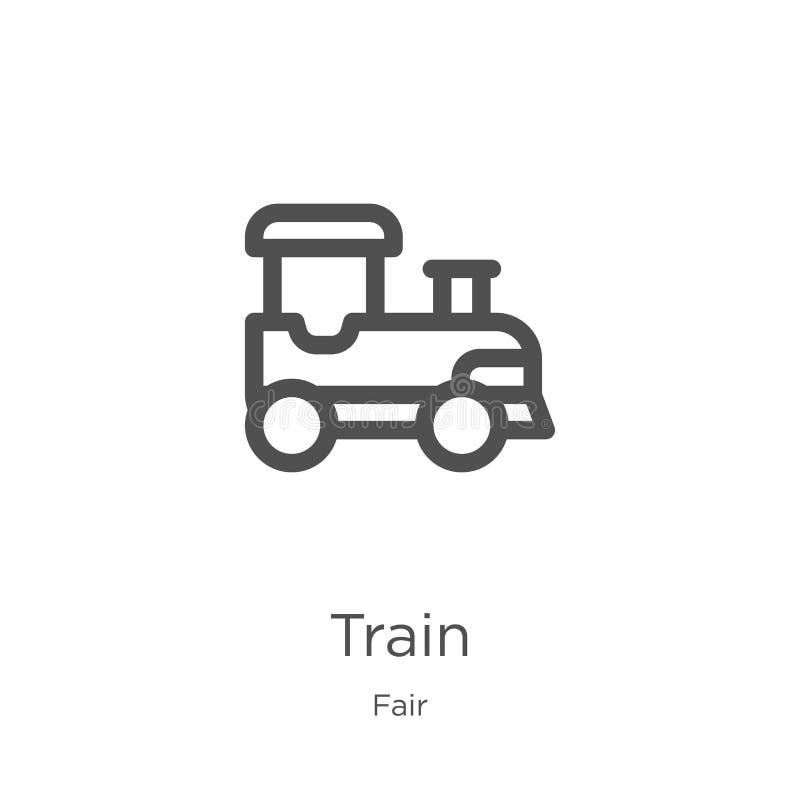de vector van het treinpictogram van eerlijke inzameling De dunne van het het overzichtspictogram van de lijntrein vectorillustra vector illustratie de vector van het treinpictogram van eerlijke inzameling De dunne van het het overzichtspictogram van de lijntrein vectorillustra vector illustratie