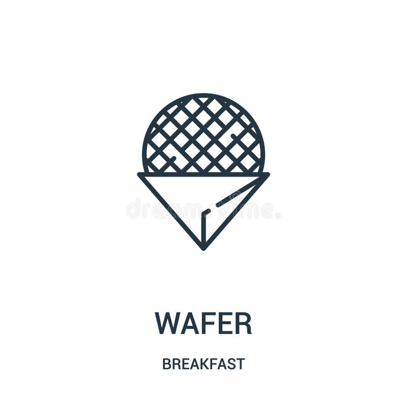de vector van het wafeltjepictogram van ontbijtinzameling De dunne van het het overzichtspictogram van het lijnwafeltje vectorill stock illustratie de vector van het wafeltjepictogram van ontbijtinzameling De dunne van het het overzichtspictogram van het lijnwafeltje vectorill stock illustratie