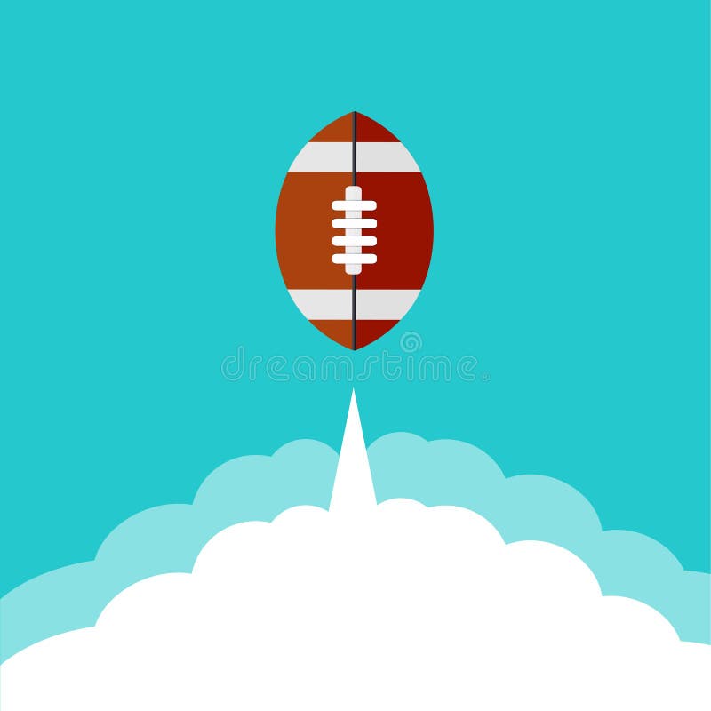 De vector vlakke moderne achtergrond van het rugbypictogram. stock illustratie De vector vlakke moderne achtergrond van het rugbypictogram. stock illustratie