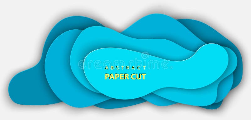 De vectorachtergrond met diep blauw kleurendocument sneed vormen stock illustratie De vectorachtergrond met diep blauw kleurendocument sneed vormen stock illustratie