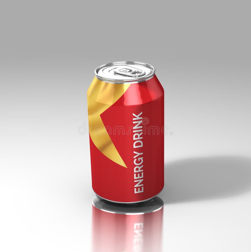 De vectorillustratie van energiedrank kan stock illustratie De vectorillustratie van energiedrank kan stock illustratie