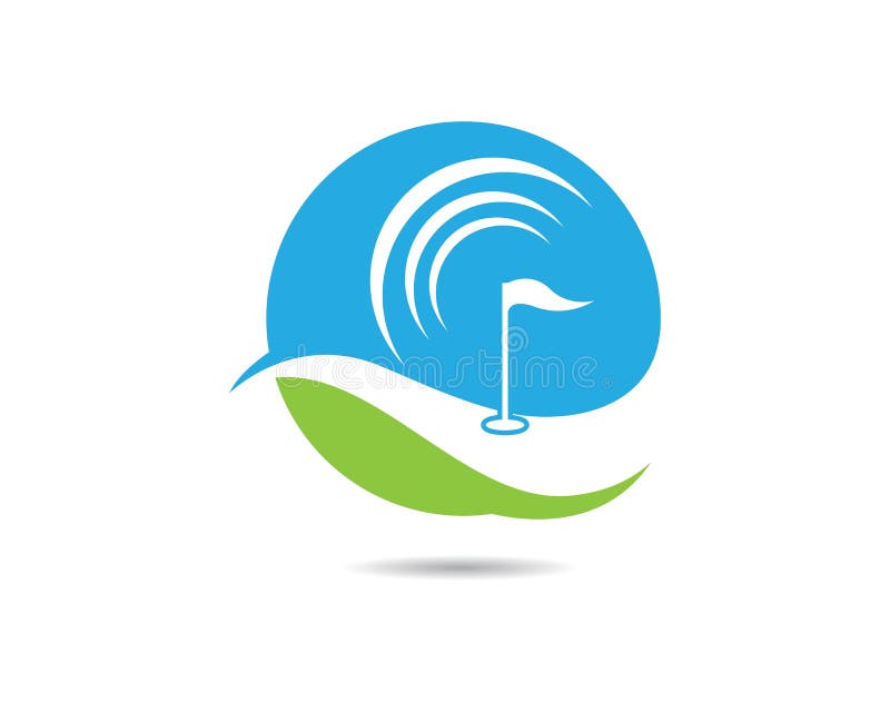De vectorillustratie van golflogo template stock illustratie De vectorillustratie van golflogo template stock illustratie