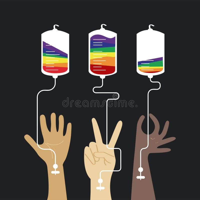 Vectorillustratie van het concept bloeddonatie royalty-vrije illustratie