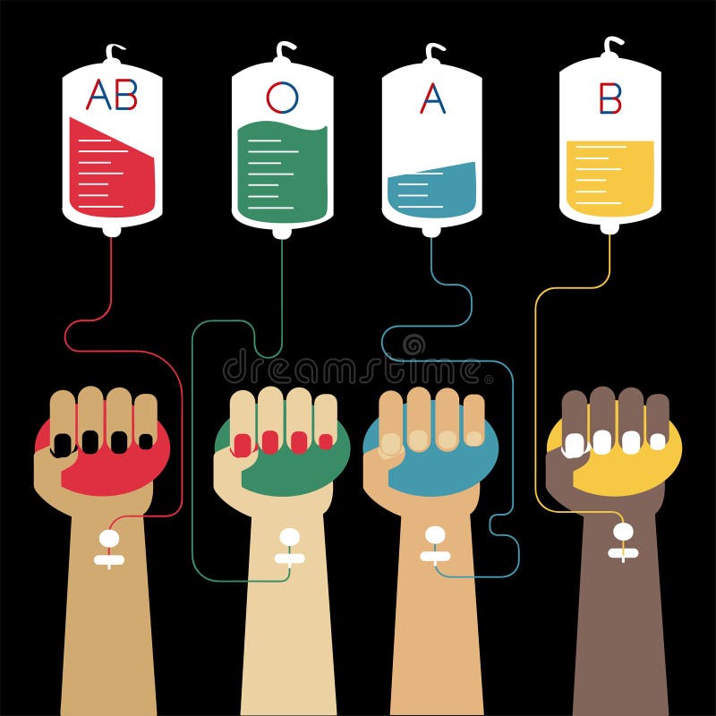 De vectorillustratie van het bloedtransfusieconcept stock illustratie