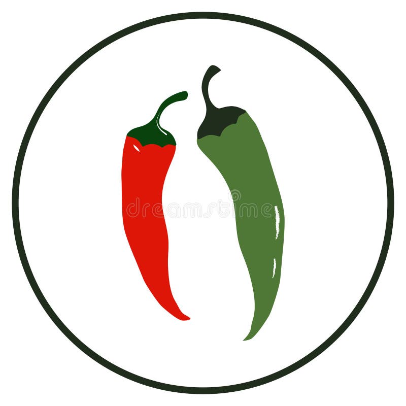 De vectorillustratie van het peperpictogram royalty-vrije illustratie De vectorillustratie van het peperpictogram royalty-vrije illustratie