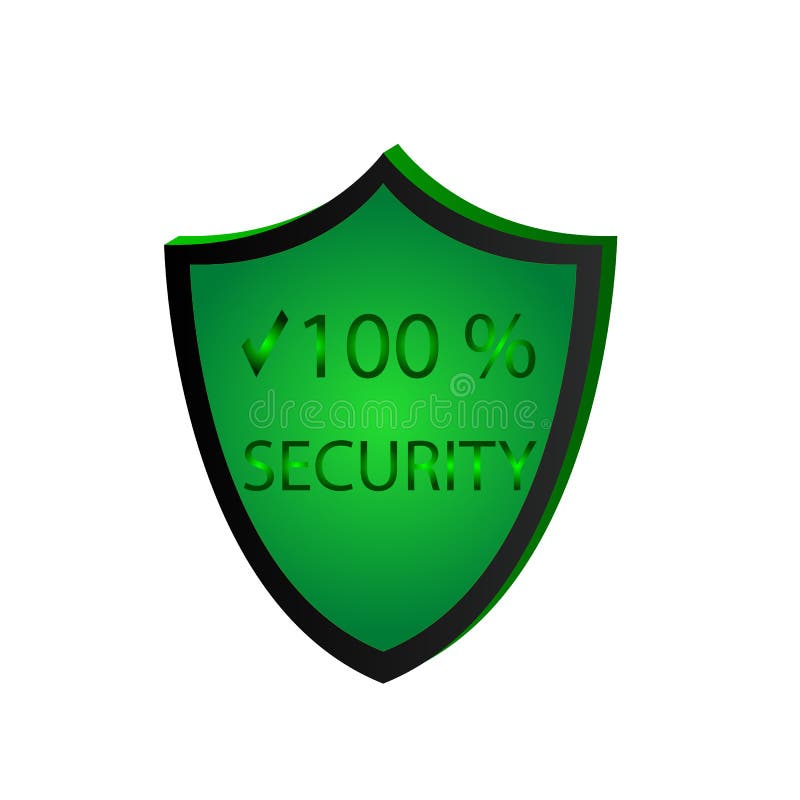 De Vectorillustratie van het veiligheidspictogram veiligheid 100 gren royalty-vrije illustratie De Vectorillustratie van het veiligheidspictogram veiligheid 100 gren royalty-vrije illustratie
