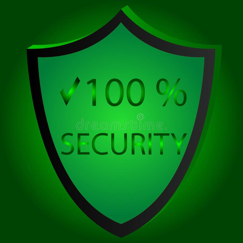 De Vectorillustratie van het veiligheidspictogram veiligheid 100 gren beckgraund stock illustratie De Vectorillustratie van het veiligheidspictogram veiligheid 100 gren beckgraund stock illustratie