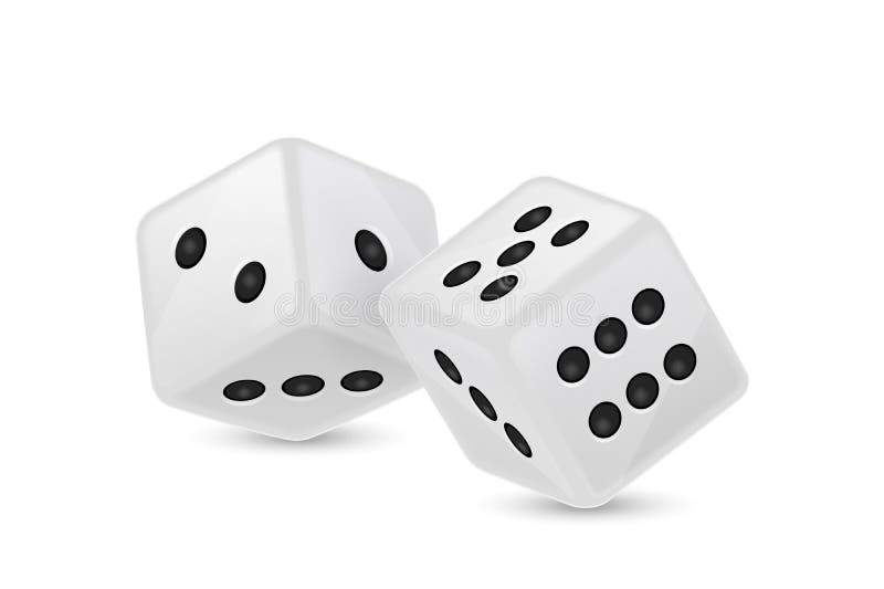De vectorillustratie van wit realistisch spel dobbelt tijdens de vlucht pictogramclose-up op witte achtergrond Casino het gokken royalty-vrije illustratie De vectorillustratie van wit realistisch spel dobbelt tijdens de vlucht pictogramclose-up op witte achtergrond Casino het gokken royalty-vrije illustratie