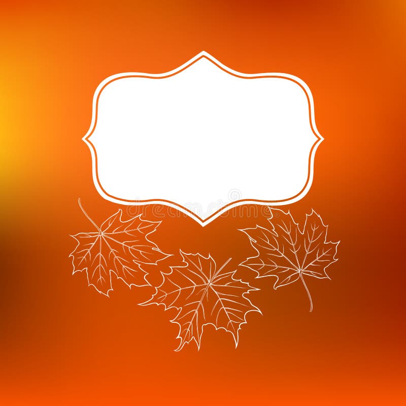 De vectorkaart met de herfstdecor en doorbladert stock illustratie De vectorkaart met de herfstdecor en doorbladert stock illustratie
