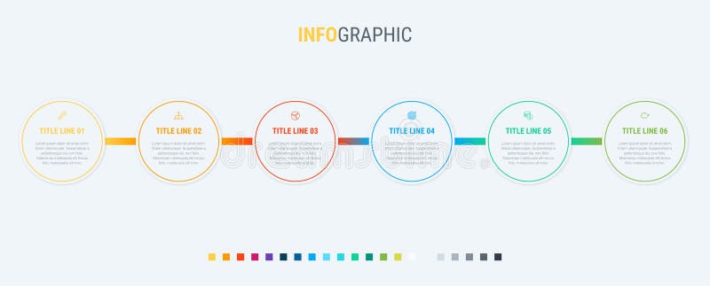 De vectorontwerpsjabloon van de infographicschronologie met rond gemaakte elementen Inhoud, programma, chronologie, diagram, werk vector illustratie De vectorontwerpsjabloon van de infographicschronologie met rond gemaakte elementen Inhoud, programma, chronologie, diagram, werk vector illustratie