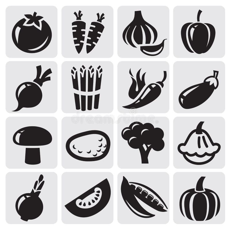 De vectorreeks van groenten vector illustratie De vectorreeks van groenten vector illustratie