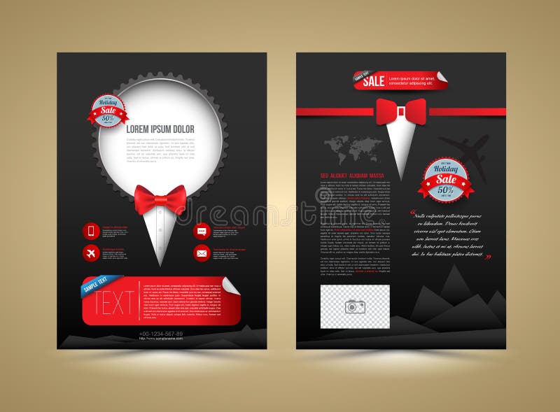 De vectorstijl van de het ontwerpsmoking van het brochuremalplaatje stock illustratie De vectorstijl van de het ontwerpsmoking van het brochuremalplaatje stock illustratie