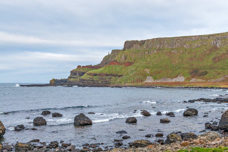 De Verhoogde weg van de reus, Noord-Ierland stock afbeeldingen De Verhoogde weg van de reus, Noord-Ierland stock afbeeldingen